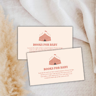 Vintage Carnival Circus Big Top Books Baby Shower Enclosure Card