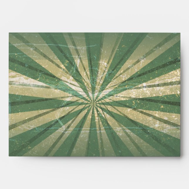 Vintage Carnival Green Invitation Envelope (Front)