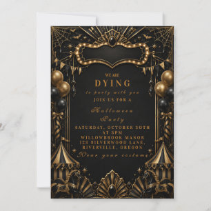 Vintage Carnival Halloween Party Invitation