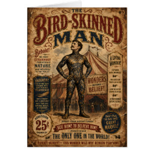 Vintage Carnival Sideshow Poster with Mysterious B