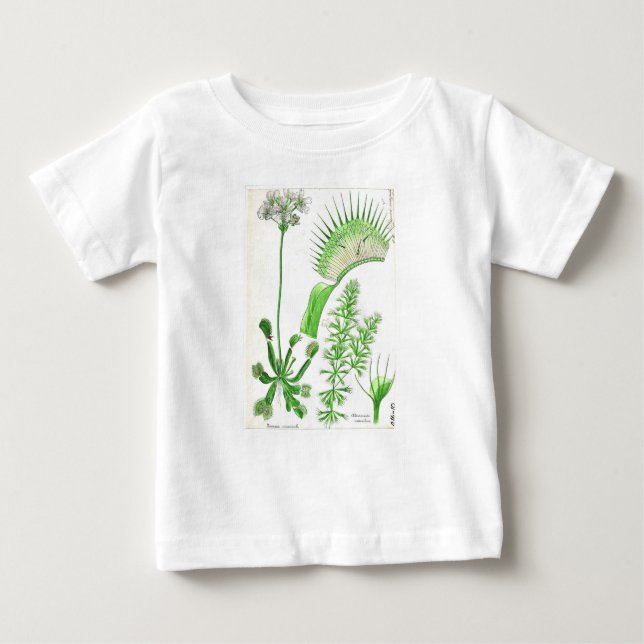 Vintage Carnivorous Plant Print Baby T-Shirt (Front)
