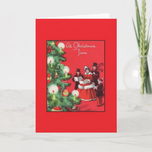 Vintage Carolers Christmas Greeting Card