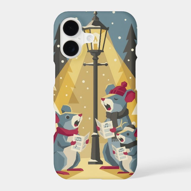 Vintage Caroling Mice Phone Case - iPhone (Back)