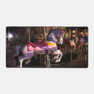 Vintage Carousel Galloping Horse Desk Mat