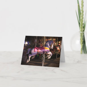 Vintage Carousel Galloping Horse Note Card