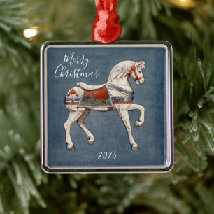 Vintage Carousel Horse - Personalise - Ornament