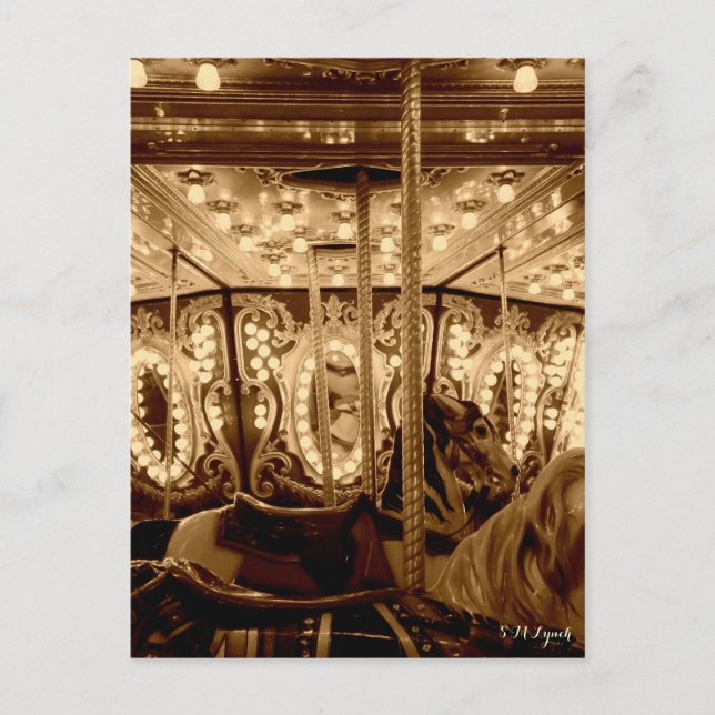 Vintage Carousel Postcard (Front)