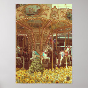 Vintage Carousel Poster