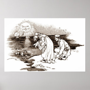 Vintage Carpenter & Walrus in Sepia Poster