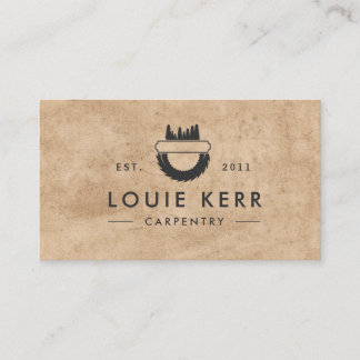 Vintage Carpentry Carpenter Business Card
