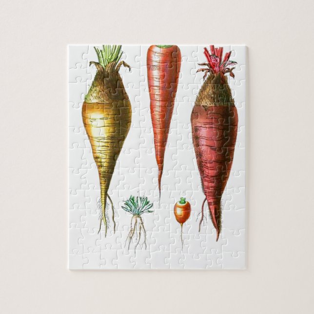 Vintage Carrots Botanical Print Jigsaw Puzzle (Vertical)