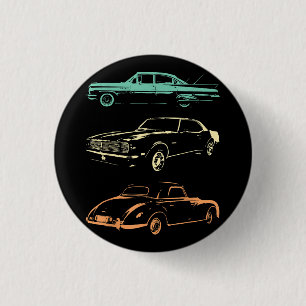 Vintage Cars - 80s & 90s Graphic Retro 3 Cm Round Badge