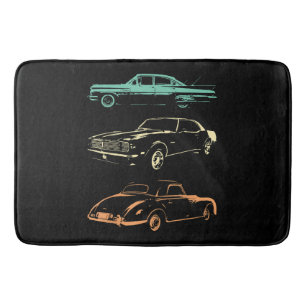 Vintage Cars - 80s & 90s Graphic Retro Bath Mat