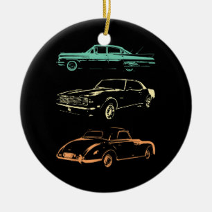 Vintage Cars - 80s & 90s Graphic Retro Ceramic Ornament