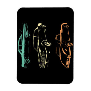 Vintage Cars - 80s & 90s Graphic Retro Magnet