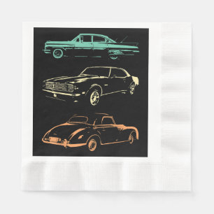 Vintage Cars - 80s & 90s Graphic Retro Napkin