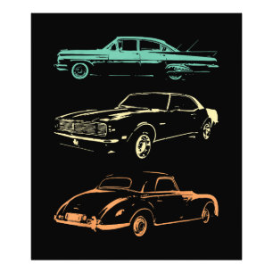 Vintage Cars - 80s & 90s Graphic Retro Photo Print