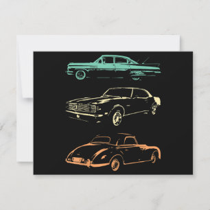 Vintage Cars - 80s & 90s Graphic Retro Thank You Card