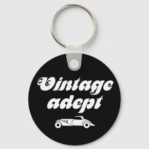 Vintage cars adept key ring