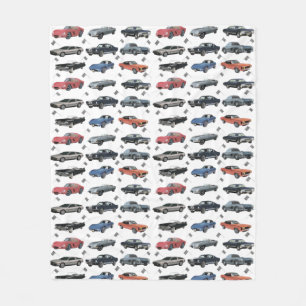 Vintage Cars Fleece Blanket
