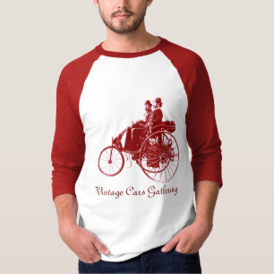Vintage Cars Gathering , brown and white T-Shirt