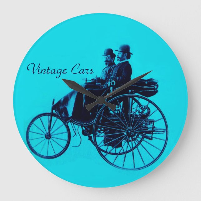 Vintage Cars Gathering Large Clock (Front)