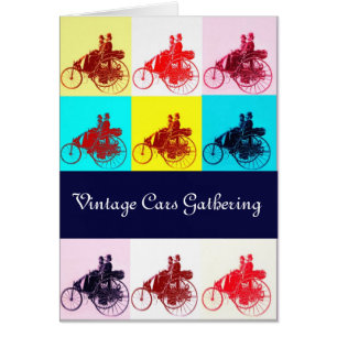 Vintage Cars Gathering Pop Art