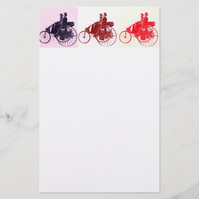 ViNTAGE CARS GATHERING POP ART Stationery (Front)