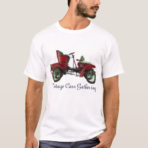 Vintage Cars Gathering , red green black T-Shirt