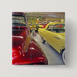 Vintage cars in Tallahassee Automobile Museum 15 Cm Square Badge