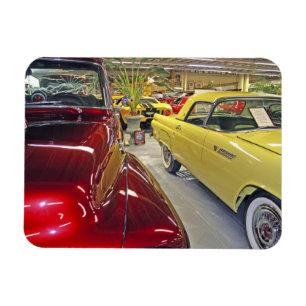 Vintage cars in Tallahassee Automobile Museum Magnet
