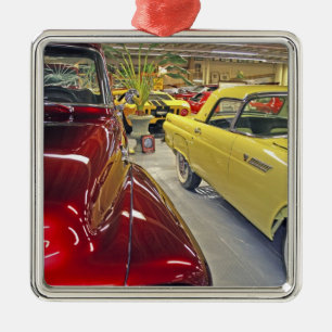 Vintage cars in Tallahassee Automobile Museum Metal Tree Decoration