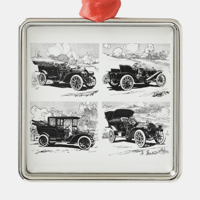 Vintage cars ornament (Front)