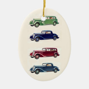Vintage cars ornament