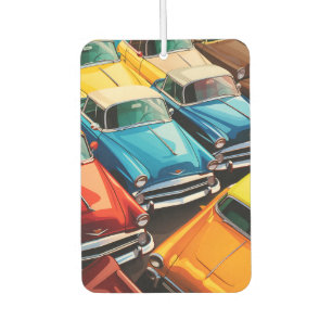 Vintage Cars Pattern Car Air Freshener