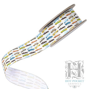 Vintage Cars Satin Ribbon