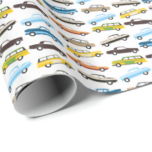 Vintage Cars Wrapping Paper