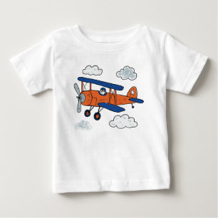Vintage Cartoon Biplane Adventure Baby T-Shirt