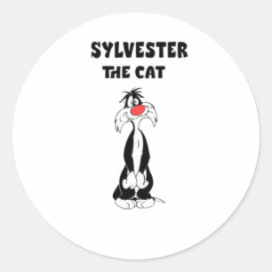 Vintage Cartoon Cat From 1940s, 1950s, Classic Round Sticker