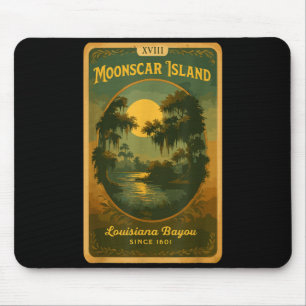 Vintage Cartoon Halloween Zombie Island Mouse Pad