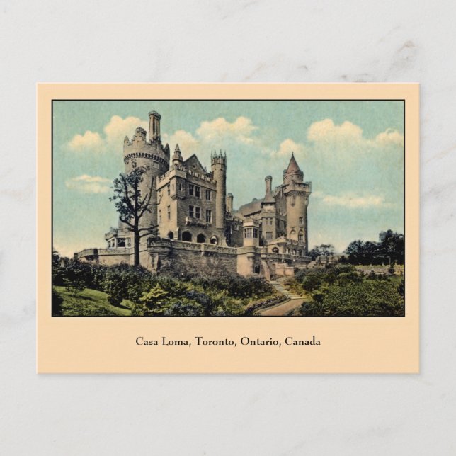 Vintage Casa Loma, Toronto, Canada Postcard (Front)