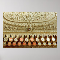 Vintage cash register,  covered in dust and cobweb