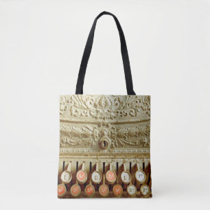 Vintage cash register, covered in dust and cobweb tote bag