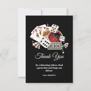 vintage casino, poker, adult, thank you card