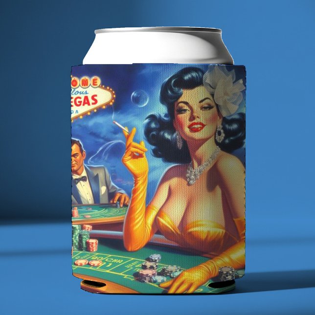 Vintage Casino Woman Can Cooler (Creator Uploaded)