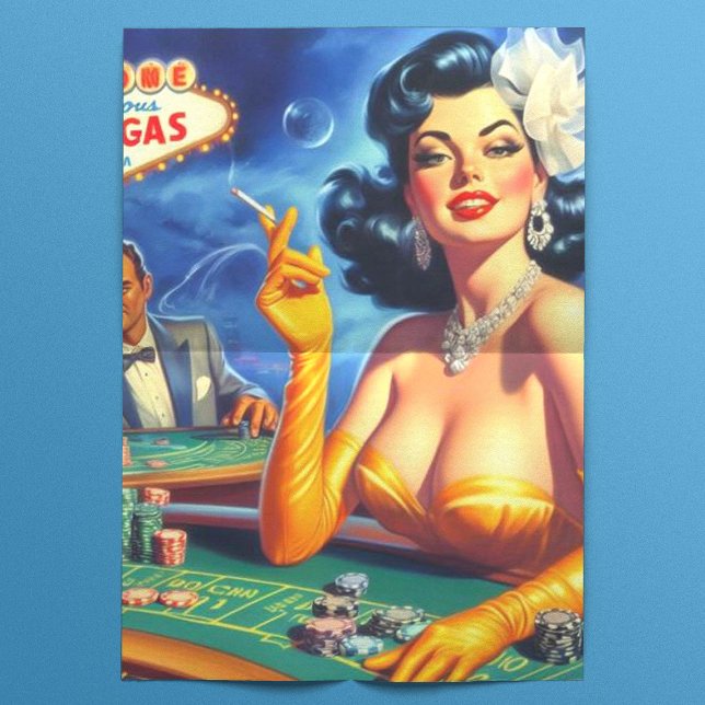 Vintage Casino Woman Tissue Paper (Creator Uploaded)