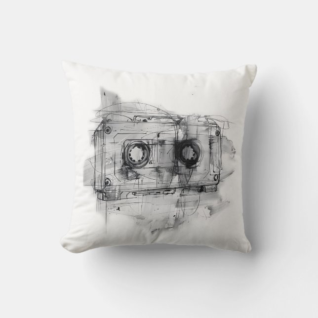 Vintage Cassette Tape  Cushion (Front)