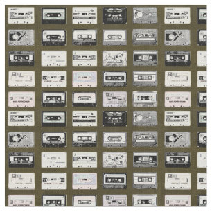 Vintage Cassette Tape Fabric