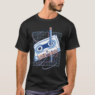 Vintage Cassette Tape Pencil 70's 80's 90's Music T-Shirt