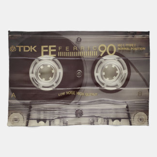 Vintage Cassette Tape Tea Towel